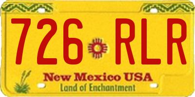 NM license plate 726RLR