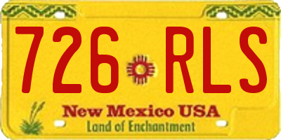 NM license plate 726RLS