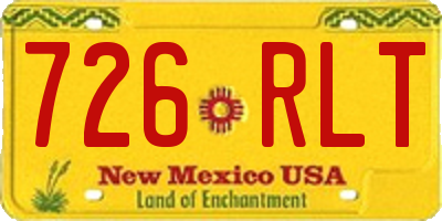 NM license plate 726RLT