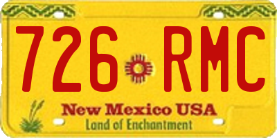 NM license plate 726RMC