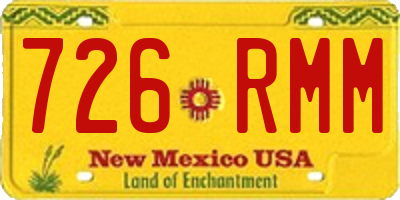 NM license plate 726RMM