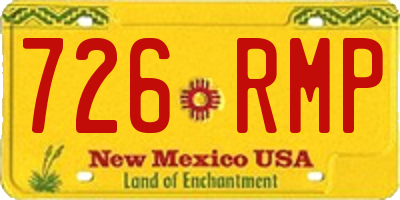 NM license plate 726RMP