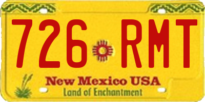 NM license plate 726RMT