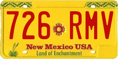 NM license plate 726RMV