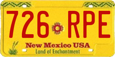 NM license plate 726RPE