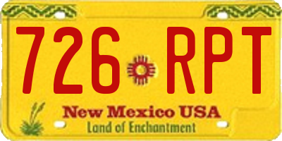 NM license plate 726RPT