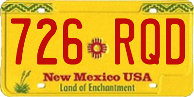 NM license plate 726RQD