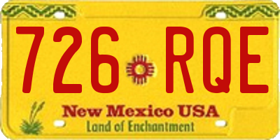 NM license plate 726RQE