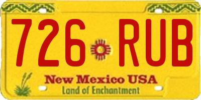 NM license plate 726RUB