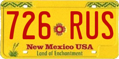 NM license plate 726RUS