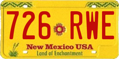 NM license plate 726RWE