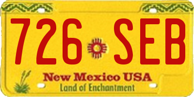 NM license plate 726SEB