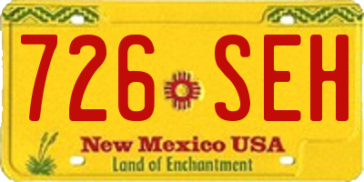 NM license plate 726SEH