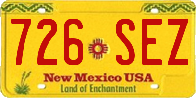 NM license plate 726SEZ