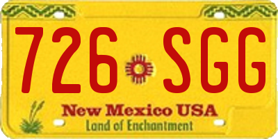NM license plate 726SGG