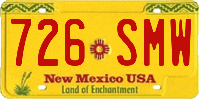 NM license plate 726SMW