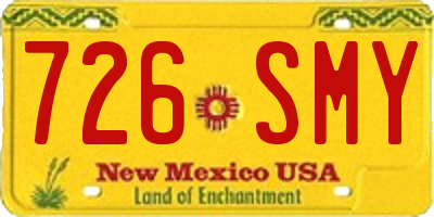 NM license plate 726SMY