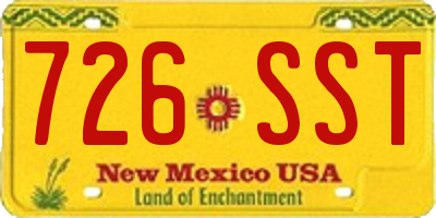 NM license plate 726SST