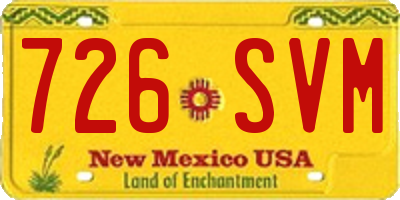 NM license plate 726SVM