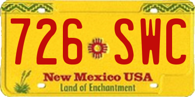 NM license plate 726SWC