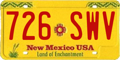 NM license plate 726SWV
