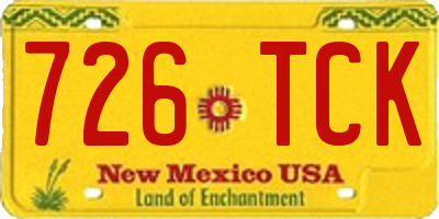 NM license plate 726TCK