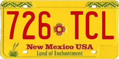 NM license plate 726TCL