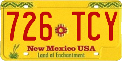 NM license plate 726TCY
