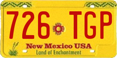 NM license plate 726TGP