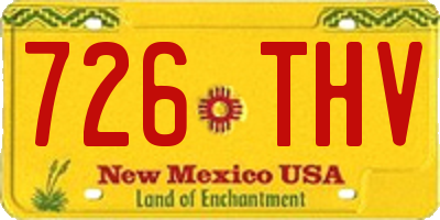 NM license plate 726THV