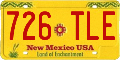 NM license plate 726TLE