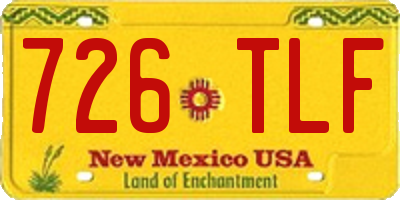 NM license plate 726TLF