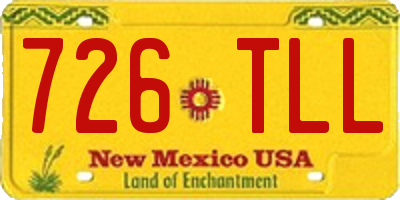 NM license plate 726TLL