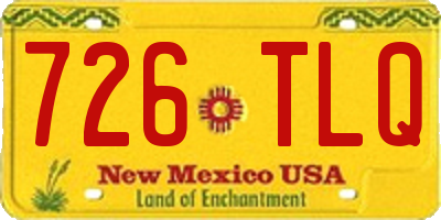 NM license plate 726TLQ