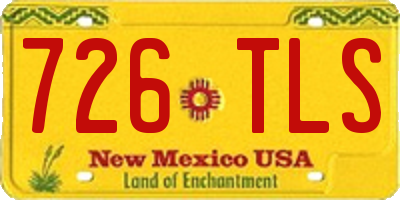 NM license plate 726TLS