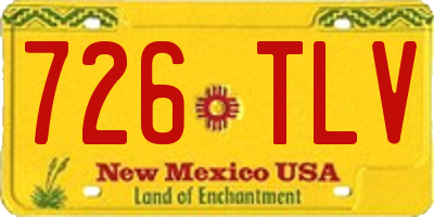 NM license plate 726TLV
