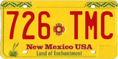 NM license plate 726TMC