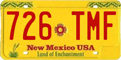 NM license plate 726TMF