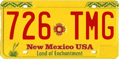 NM license plate 726TMG