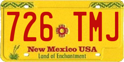 NM license plate 726TMJ