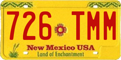 NM license plate 726TMM