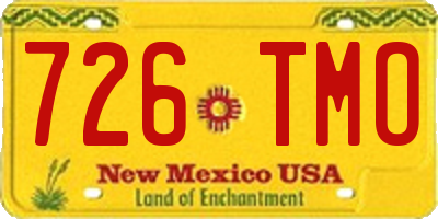 NM license plate 726TMO
