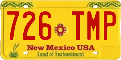 NM license plate 726TMP