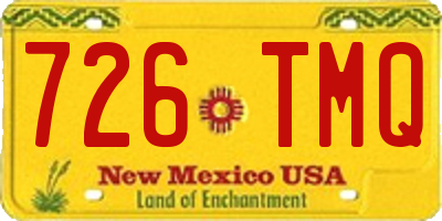 NM license plate 726TMQ
