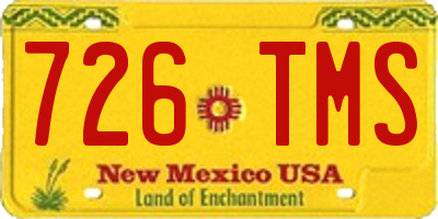 NM license plate 726TMS