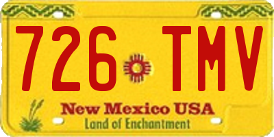 NM license plate 726TMV