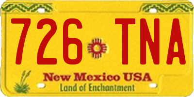 NM license plate 726TNA