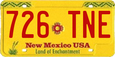 NM license plate 726TNE