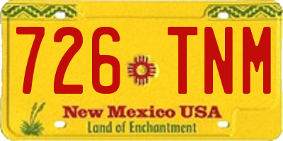 NM license plate 726TNM