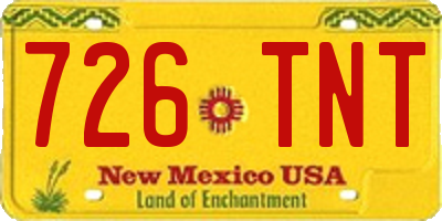 NM license plate 726TNT